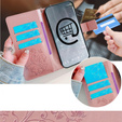 Откидной чехол для Motorola Moto E14, Butterfly, розовый rose gold