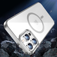 Чехол до iPhone 14 Pro, ERBORD Hybrid MagSafe Case, серебряный