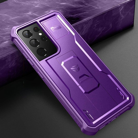 Броньований чохол для Samsung Galaxy S21 Ultra, Dexnor Full Body, фіолетовий