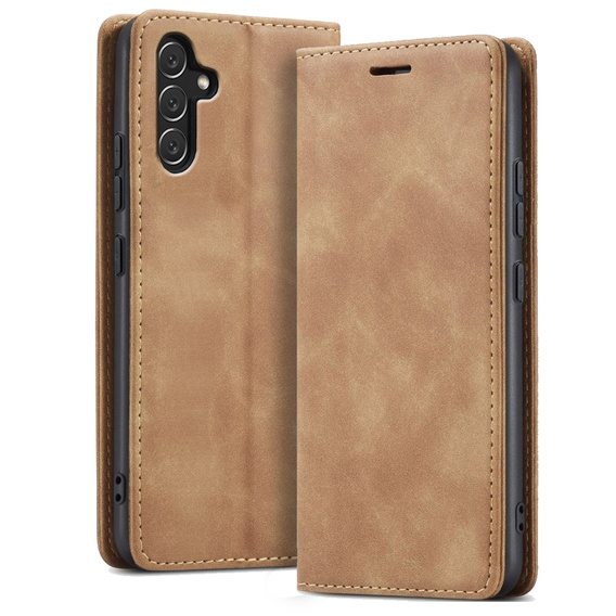 Чохол для Samsung Galaxy A54, ERBORD Vintage, гаманець з клапаном, коричневий