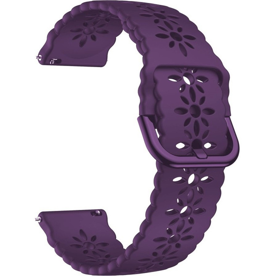 Силиконовый ремешок 20mm Soft Hollowed-out, Dark Purple