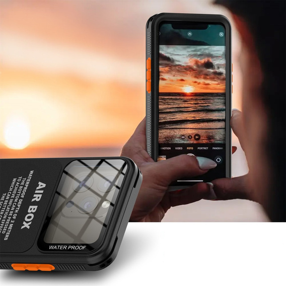 Водонепроникний чохол IP68 для iPhone 15 Pro, SHELLBOX Air Box, чорний
