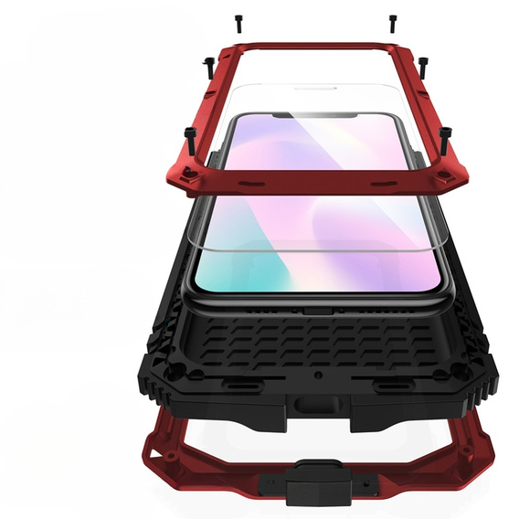 Бронированный чехол для iPhone 11, R-JUST, красный / черный