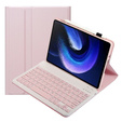 Чехол + клавиатура Xiaomi Pad 6/6 Pro, розовый rose gold