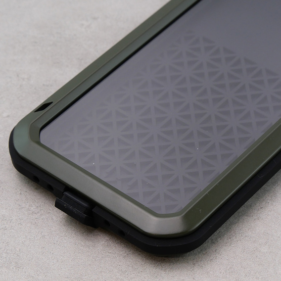 Чoхол Love Mei до iPhone 12, armored with glass, зелений