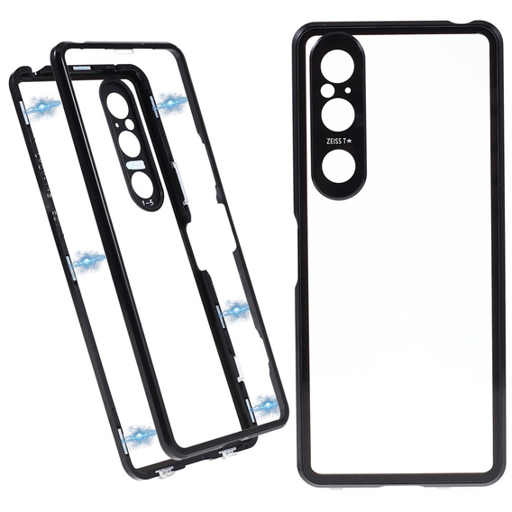 Чохол для Sony Xperia 1 V, Magnetic Dual Glass, чорний