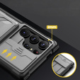 Чехол для Samsung Galaxy S24 Ultra, ERBORD SlideGuard with Card Holder, серый