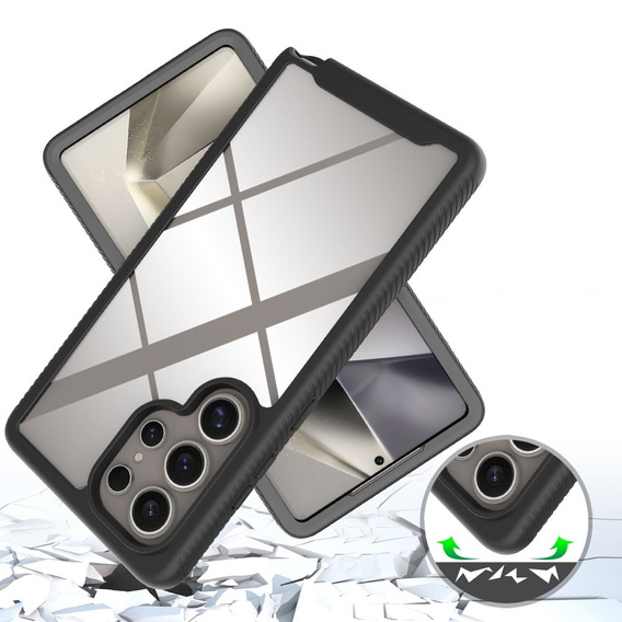 Чoхол Shockproof до Samsung Galaxy S25 Ultra, із захисним екраном, чорний