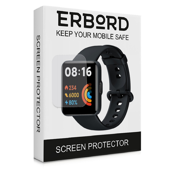 3x ERBORD Гідрогелева фольга для Xiaomi Redmi Watch 2 Lite