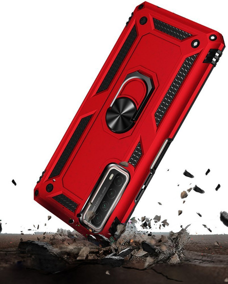 Бронированный Чехол до Huawei P Smart 2021, Nox Case Ring, красный