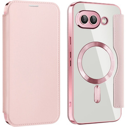 Откидной чехол для Google Pixel 9A, RFID Wallet MagSafe CamShield, розовый