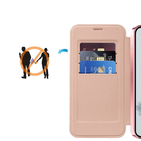 Откидной чехол для Google Pixel 9A, RFID Wallet MagSafe CamShield, розовый