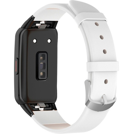 Шкіряний ремінець для годинника Huawei Band 6, White
