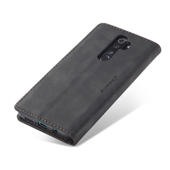 Чехол CASEME для Xiaomi Redmi Note 8 Pro, Leather Wallet Case, чёрный