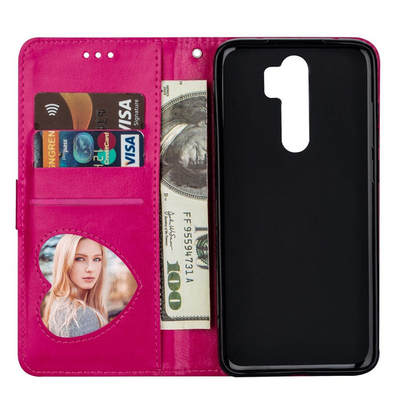 Чохол-книжка для Xiaomi Redmi Note 8 Pro, Wallet Zippered, рожевий