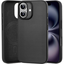 Чехол для iPhone 16, Aramid Fiber Cover, чёрный