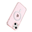 Чехол до iPhone 14, Dropproof MagSafe Glitter, розовый