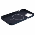 Чохол для iPhone 13, Carbon Fiber MagSafe, чорний / синій