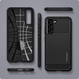 Чехол Spigen до Samsung Galaxy S21 FE, Rugged Armor, чёрный