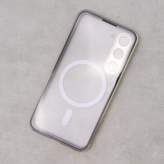 Магнітний чохол Dual Glass MagSafe для Samsung Galaxy S23, золотий