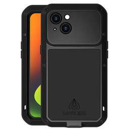 Чехол Love Mei до iPhone 14, armored with glass, чёрный