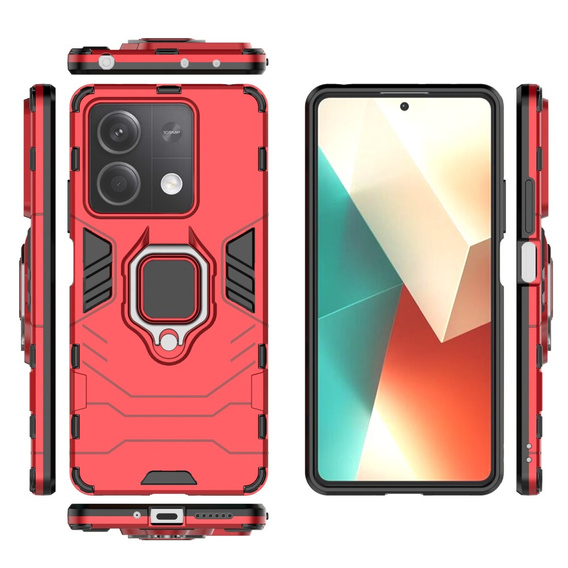 Чехол до Xiaomi Redmi Note 13 5G, Kickstand Ring, красный