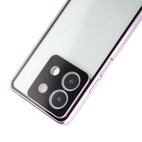 Чехол для Xiaomi Redmi Note 13 5G, Magnetic Dual Glass, фиолетовый