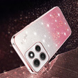 Чохол для Motorola Moto G56 5G, Glitter Flower, рожевий rose gold