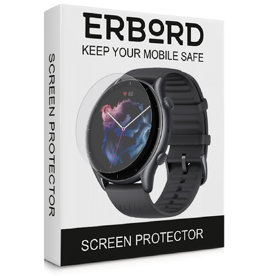 3x ERBORD Гідрогелева фольга для Amazfit GTR 3 / GTR 3 Pro