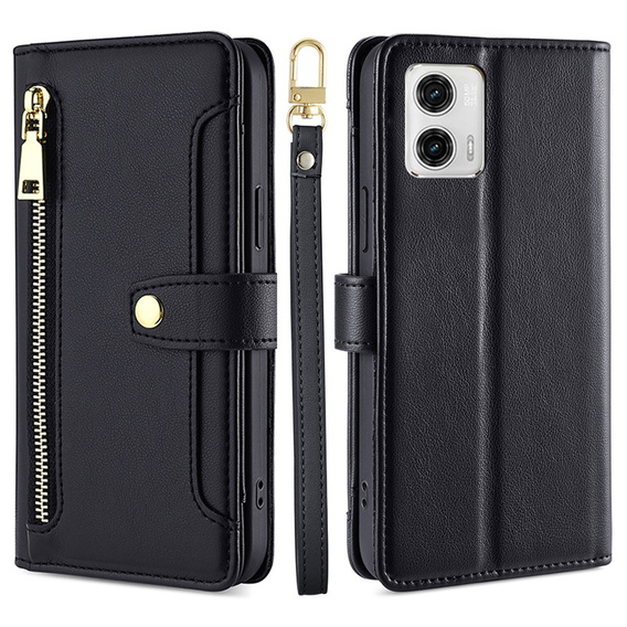 Чохол-книжка для Motorola Moto G73 5G, Wallet Zipper Pocket, чорний