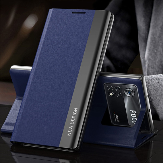 Чохол-книжка для Xiaomi Poco M4 Pro 4G, Side Magnetic, темно-синій
