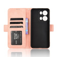 Откидной чехол для Oppo Reno 13 Pro, Card Slot, розовый
