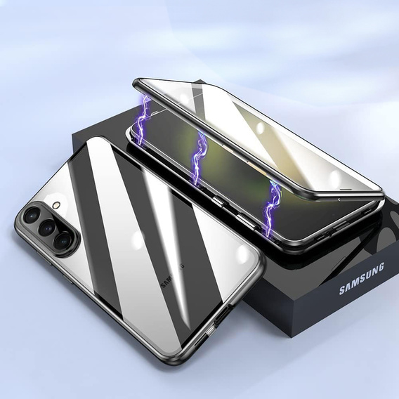 Чохол для Samsung Galaxy A56, Magnetic Dual Glass, чорний