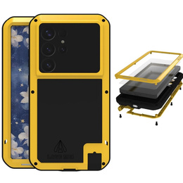 Чехол Love Mei до Samsung Galaxy S25 Ultra, armored with glass, жёлтый