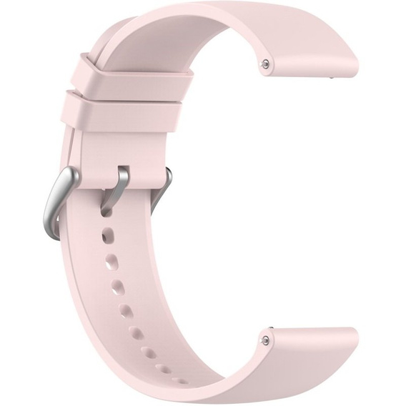 Силиконовый ремешок 20mm, Light Pink/Silver Buckle