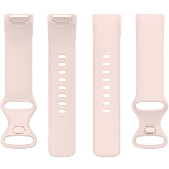 Резиновый браслет Softband для  Fitbit Charge 5 - Light Pink