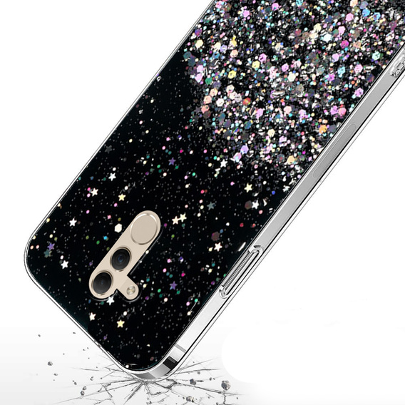Чехол до Huawei Mate 20 Lite, Glittery, чёрный