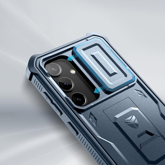 Броньований чохол для Samsung Galaxy S24, Dexnor Full Body (Two Frames), темно-синій