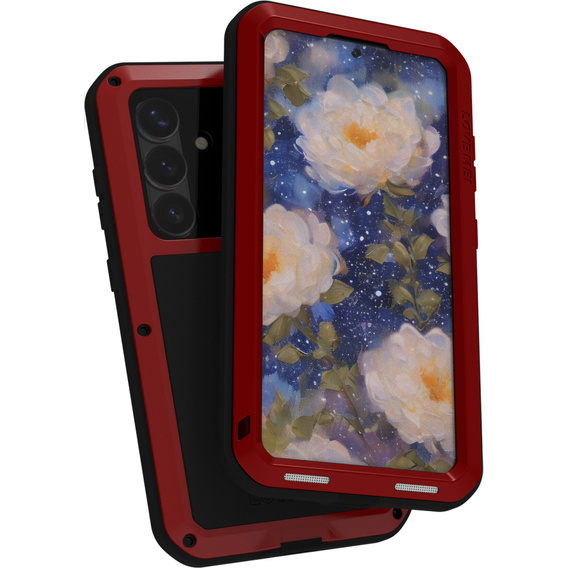 Чехол Love Mei до Samsung Galaxy S25 Ultra, armored with glass, красный