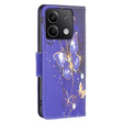 Откидной чехол для Xiaomi Redmi Note 13 5G, Wallet, Butterflies фиолетовый