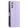 чехол-крышка для Samsung Galaxy S25, Rhombus Crossbody Leather, фиолетовый
