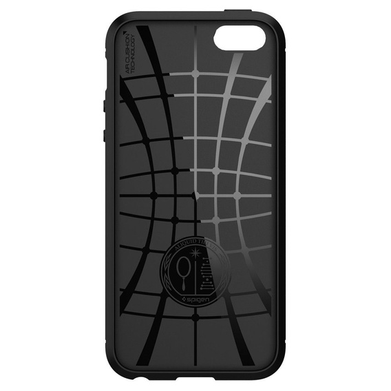 Чoхол Spigen до iPhone 5 5S SE, Rugged Armor, чорний