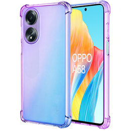 Чехол для Oppo A58 4G, Gradient Dropproof, Фиолетовый / синий