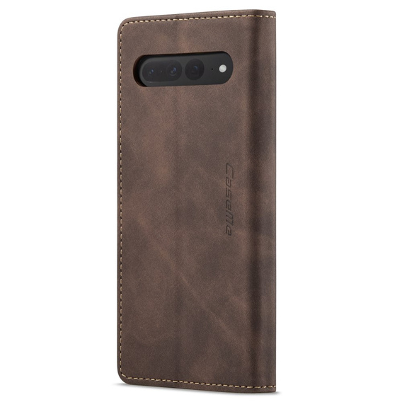 Чехол CASEME для Google Pixel 7 Pro, Leather Wallet Case, коричневый