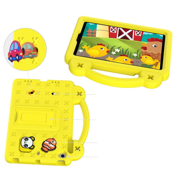 Детский чехол для iPad mini 7.9" 2019/2015/2014/2013/2012 (5/4/3/2/1 gen.), Cute Patterns, с подставкой, жёлтый