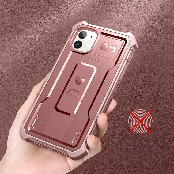 Броньований чохол для iPhone 11, Dexnor Full Body, рожевий rose gold