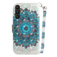 Откидной чехол для Samsung Galaxy A54 5G, Wallet mandala, белый