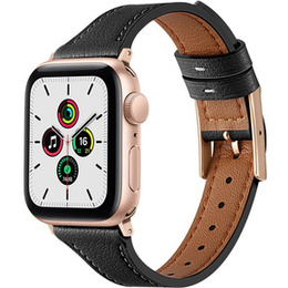 Кожаный ремешок для часов 1/2/3/4/5/6/7/8/SE/ULTRA 42/44/45/49mm, Black