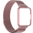 Металический браслет с чехлом для часов Xiaomi Redmi Watch 2 Lite, Rose Pink
