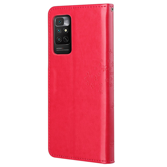 Чехол Wallet до Xiaomi Redmi Note 11/11S, Owl Tree, Red